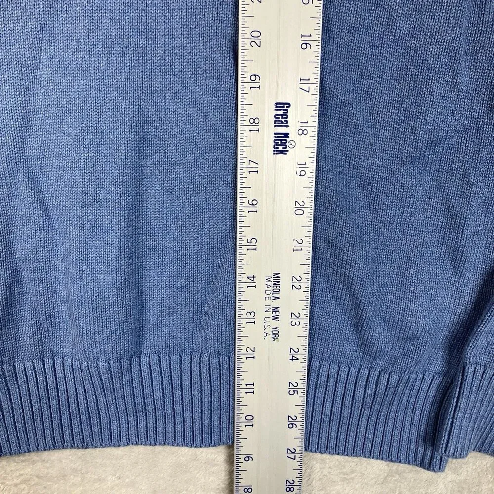 J Crew Sweater Mens XL Blue Heritage Cotton Crewneck Raglan Casual Fall BI841